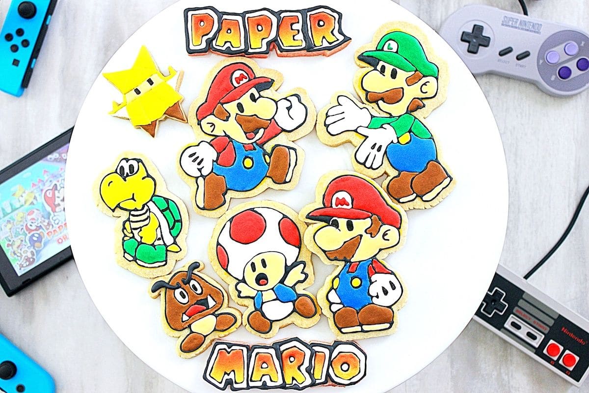 Paper Mario: The Origami King Sugar Cookies - Windy City Baker